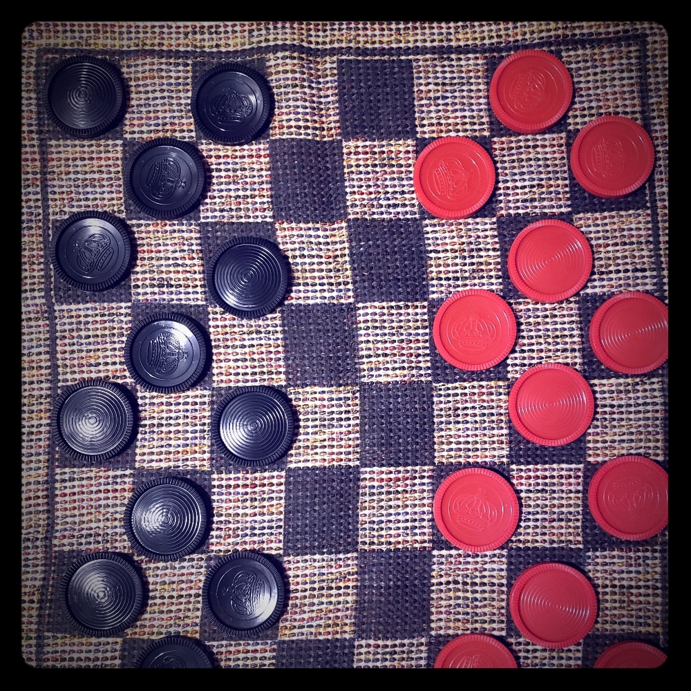 Checkers & TIC TAC TOE Rug game
